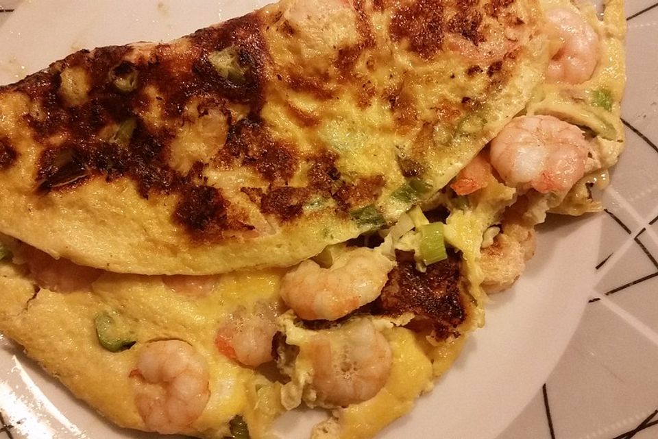 Garnelen-Omlette