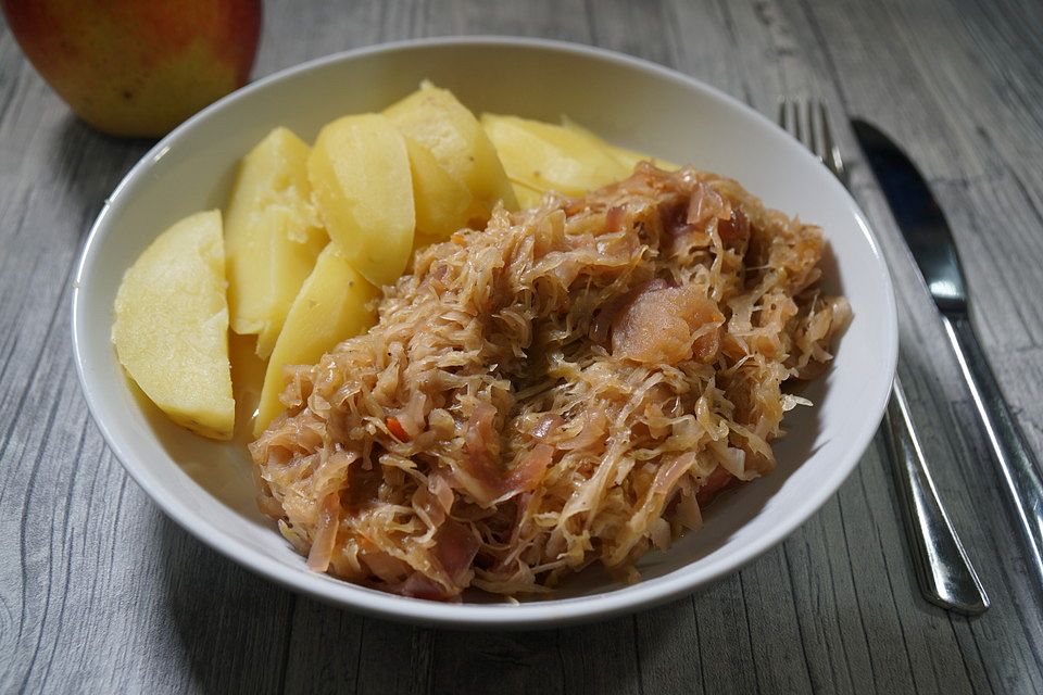 Sauerkraut mit Kasseler