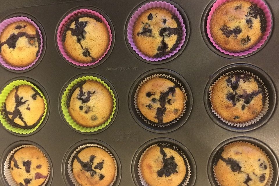 Blaubeer-Grieß-Muffins