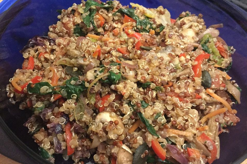 Spinat-Quinoa-Pfanne