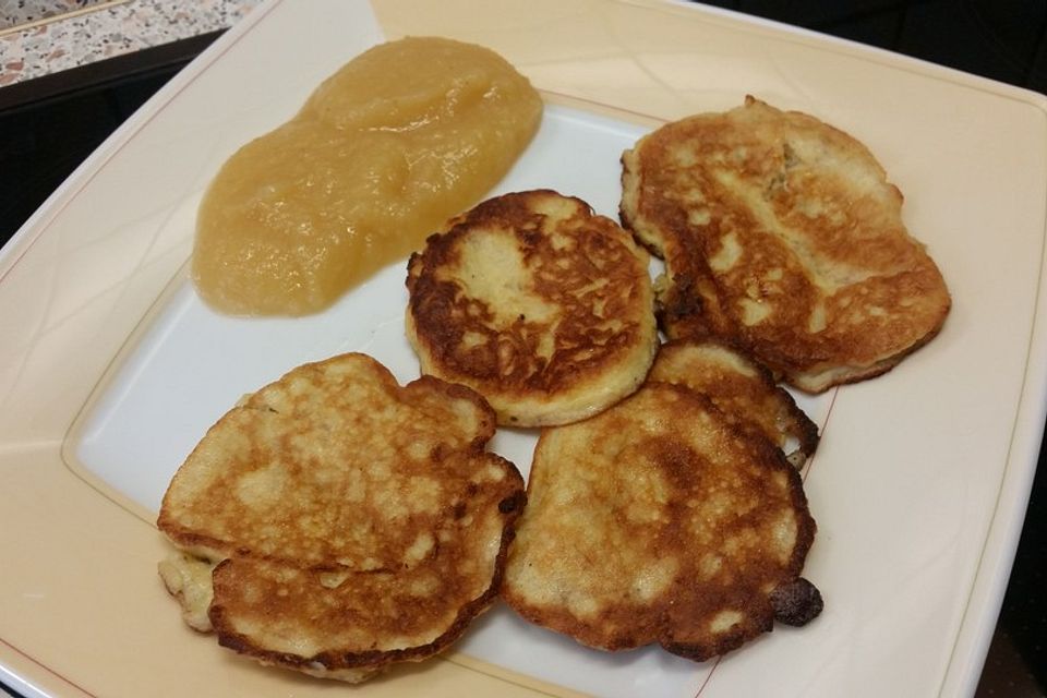 Gesunde Pancakes mit Bananenmus