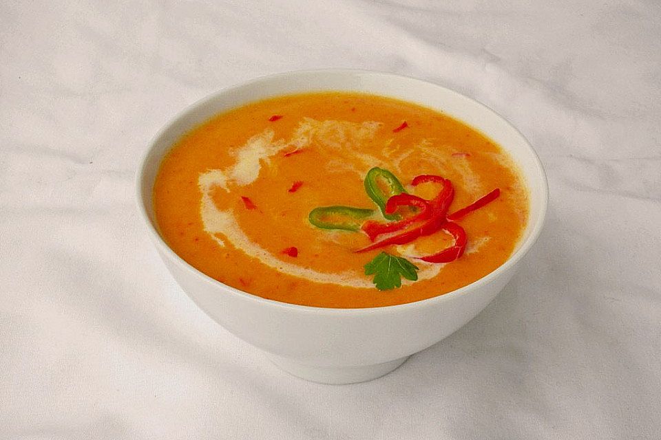 Leckere Paprikacremesuppe