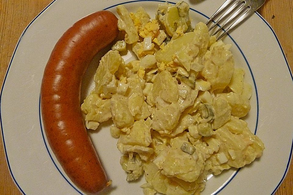 Kartoffelsalat mit selbstgemachter Mayonnaise