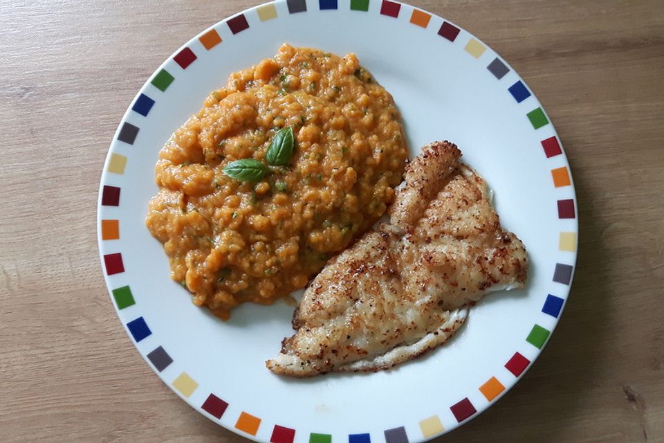 Fischfilet mit Süßkartoffelpüree