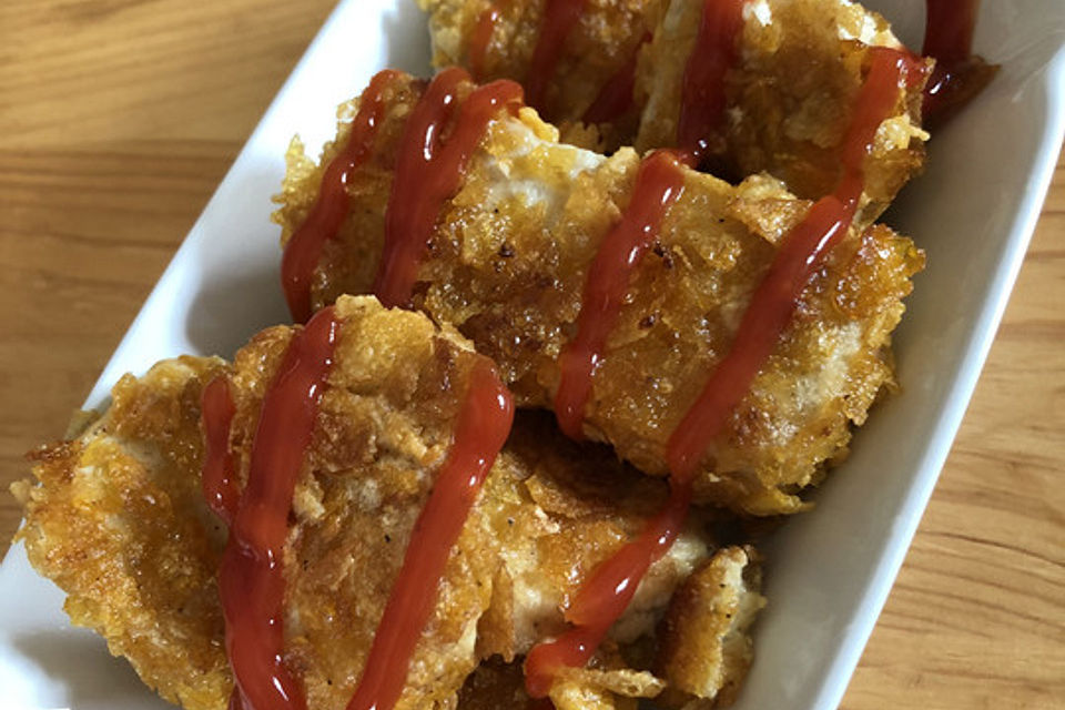 Vegane Nuggets mit Curryketchup