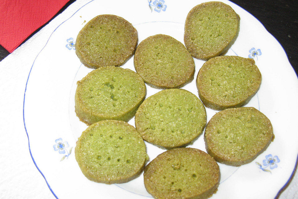 Butterkekse mit Matcha