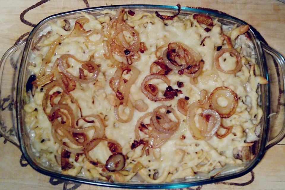 Champignon-Käse-Spätzle