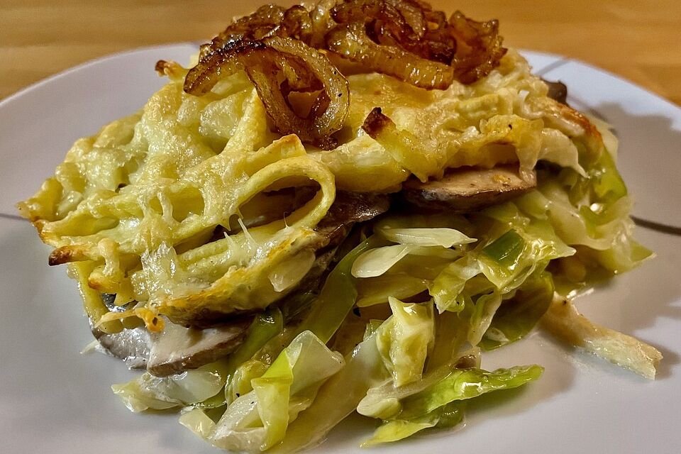 Champignon-Käse-Spätzle