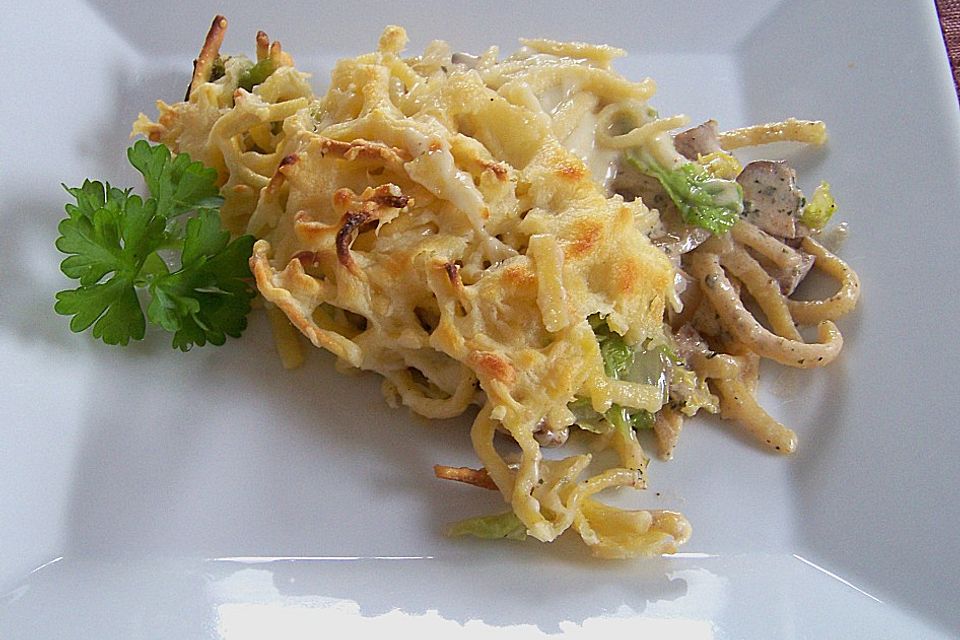 Champignon-Käse-Spätzle