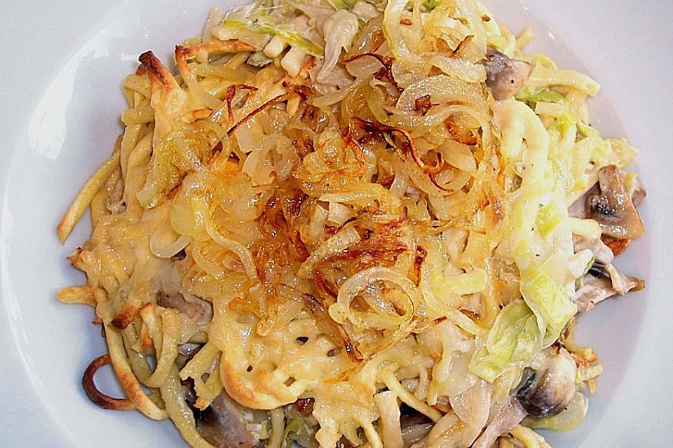 Champignon-Käse-Spätzle