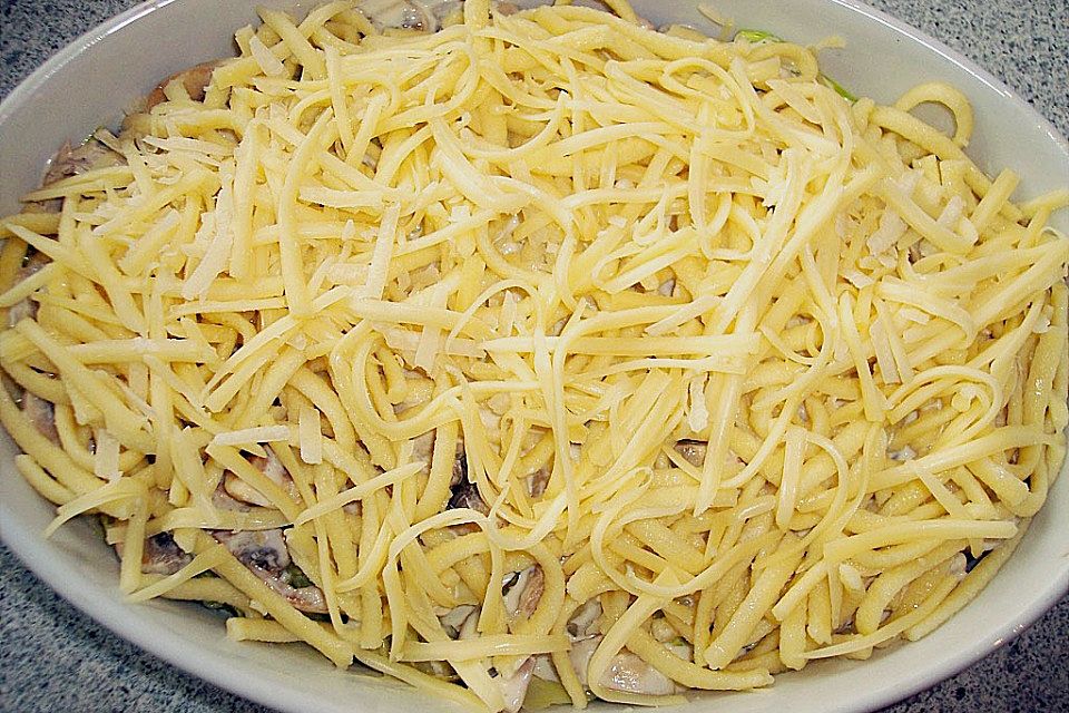 Champignon-Käse-Spätzle