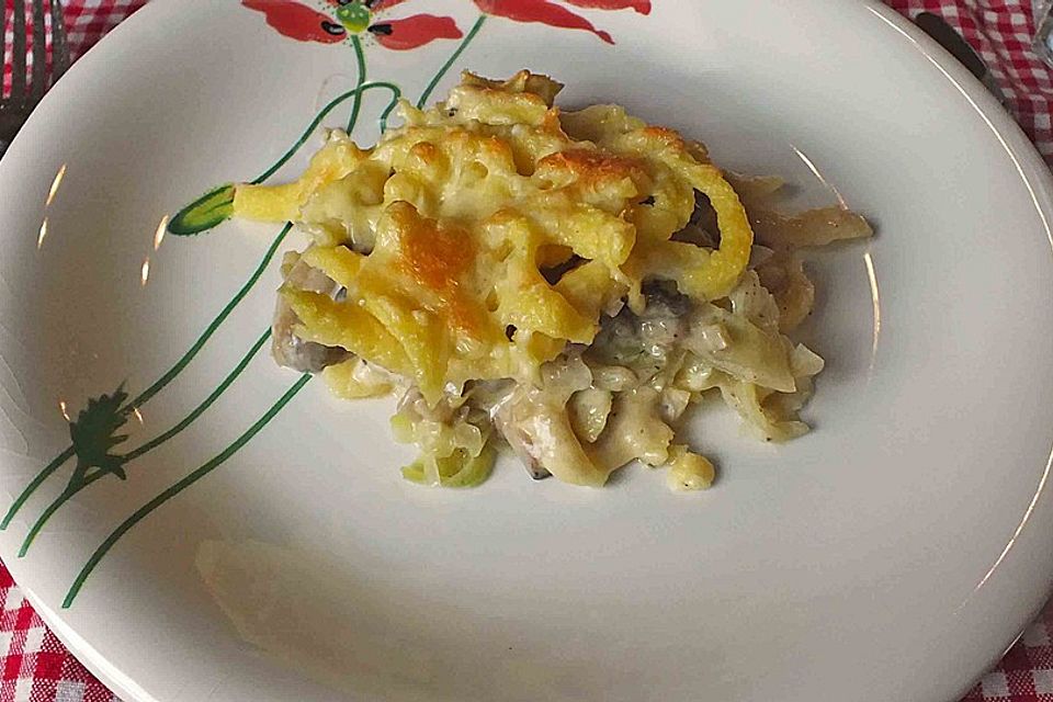 Champignon-Käse-Spätzle