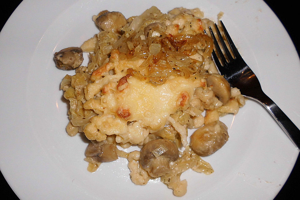 Champignon-Käse-Spätzle