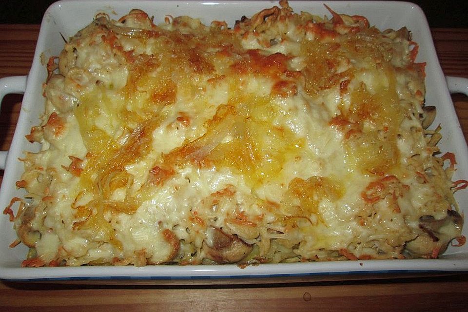 Champignon-Käse-Spätzle