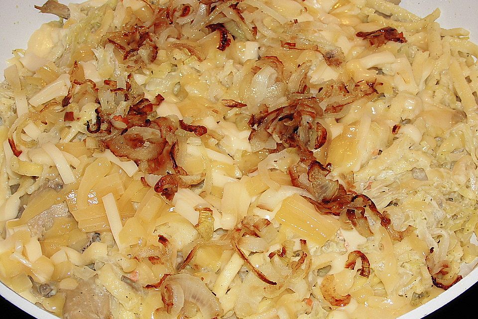 Champignon-Käse-Spätzle