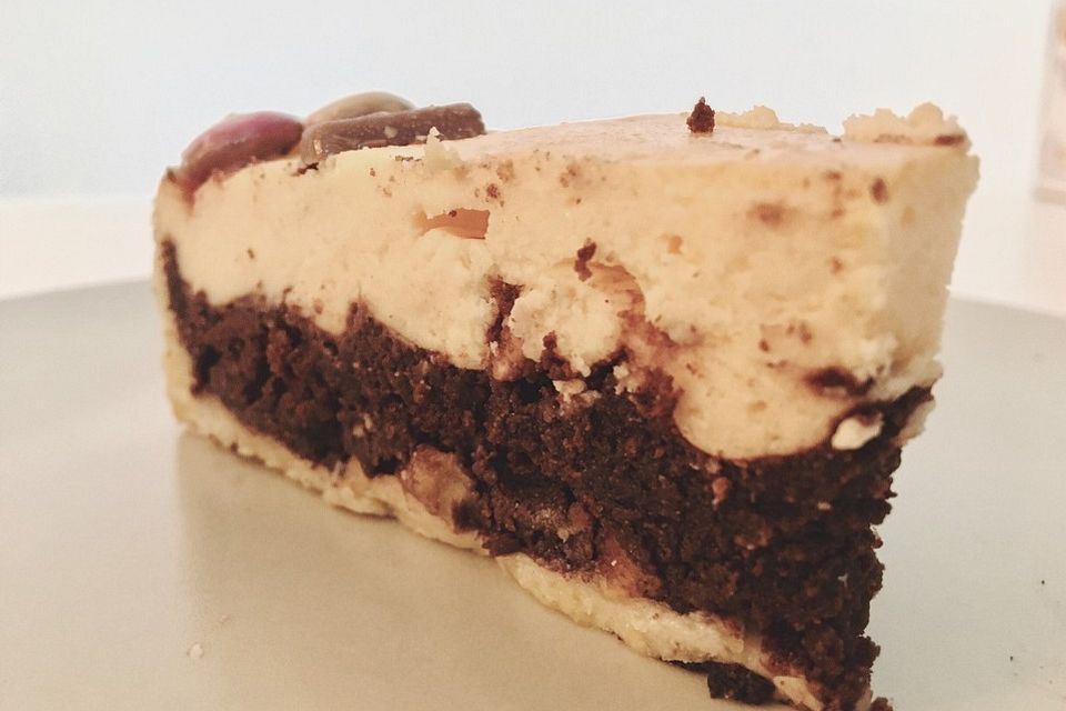 Triple Layer Brownie Cheesecake