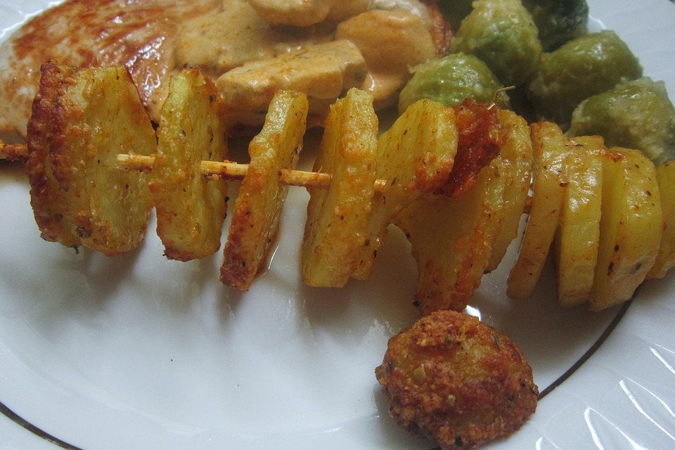 Kartoffelspiralen mit Parmesan