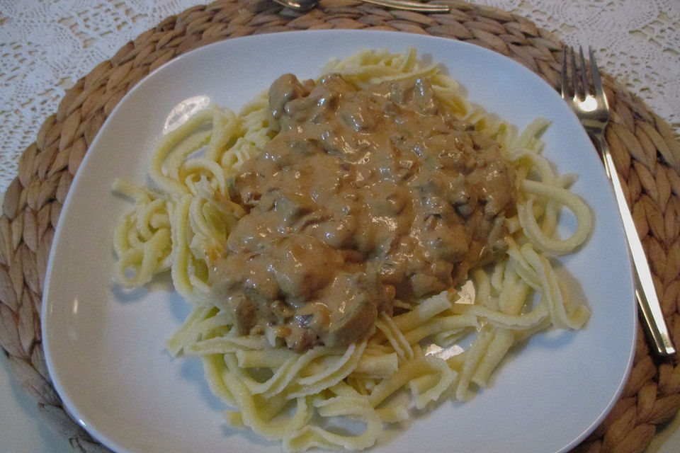 Geschnetzeltes mit Honig-Senfsauce