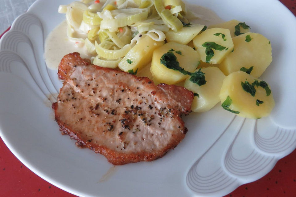 Schnelle Schweinerückensteaks