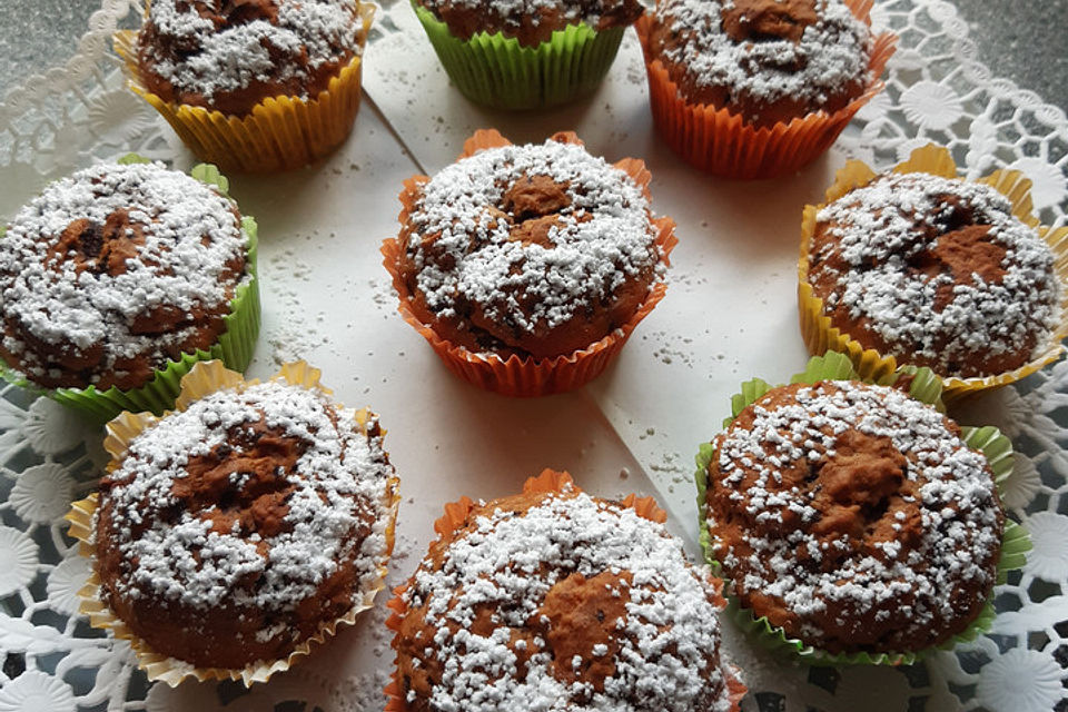 Vegane Apfel-Bananen-Muffins