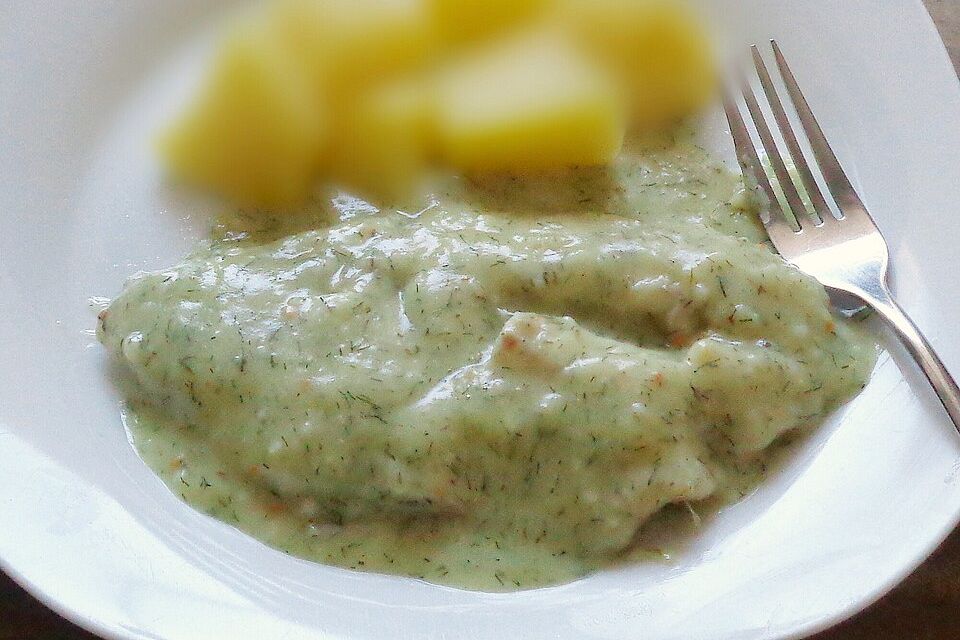 Schellfisch mit Kräutersoße