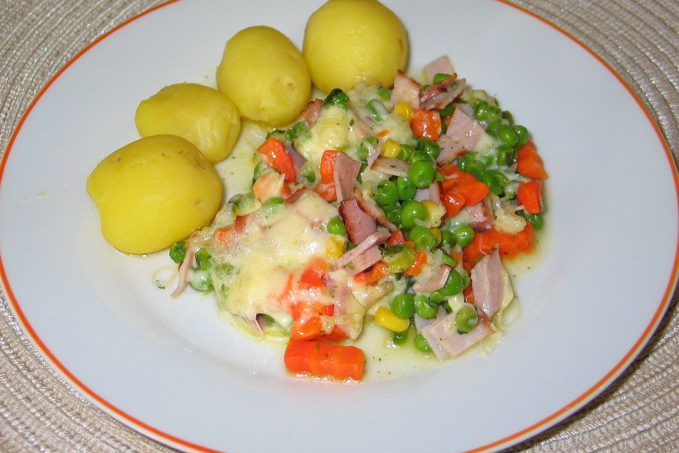 Schinken - Gemüse - Gratin