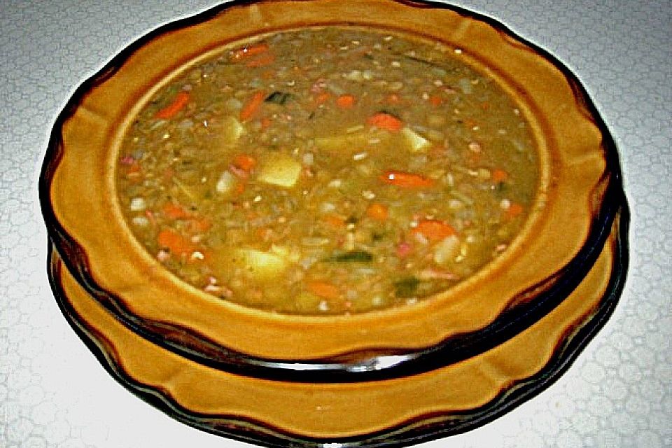 Linsensuppe mit Kasseler