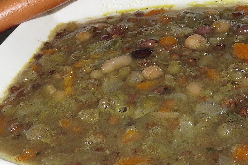 Linsensuppe mit Kasseler