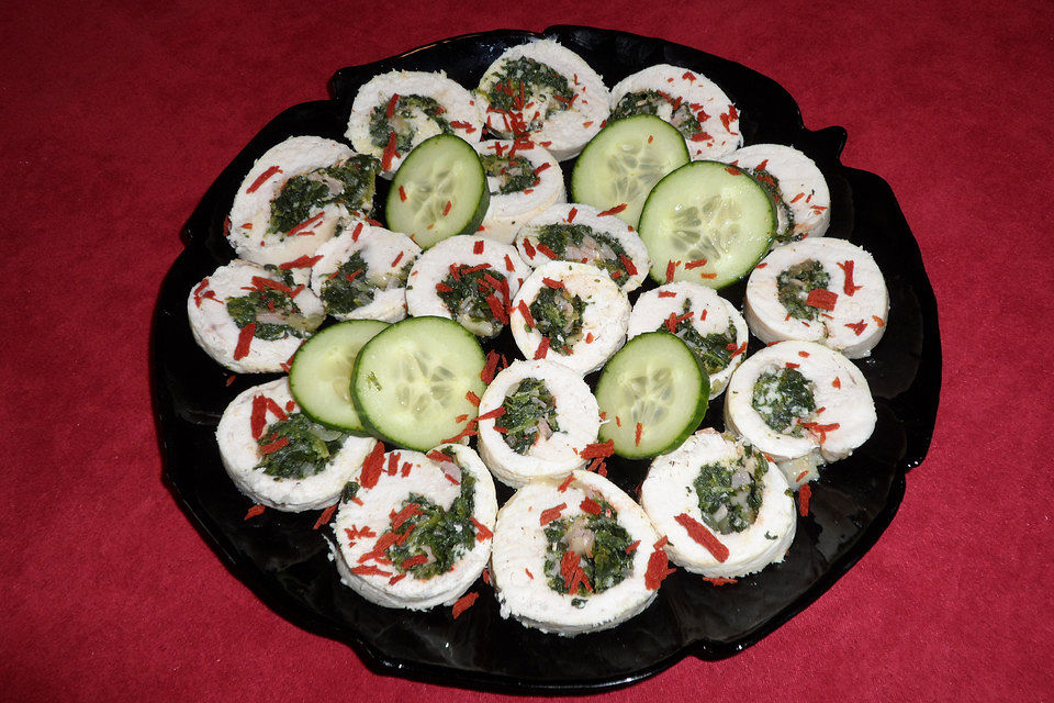 Hähnchen-Spinat-Rolle