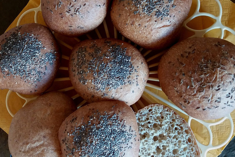 Flohbrötchen mit Dinkelmehl