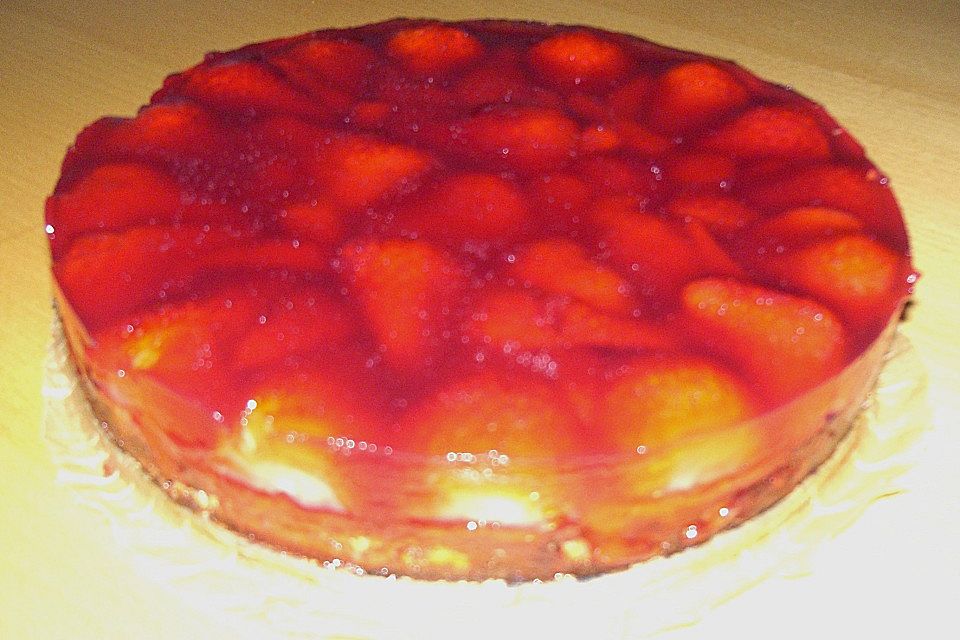 Käsekuchen mit Erdbeeren