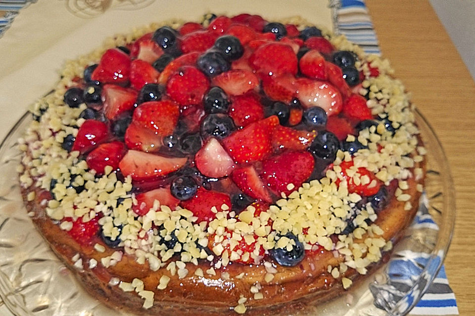 Käsekuchen mit Erdbeeren