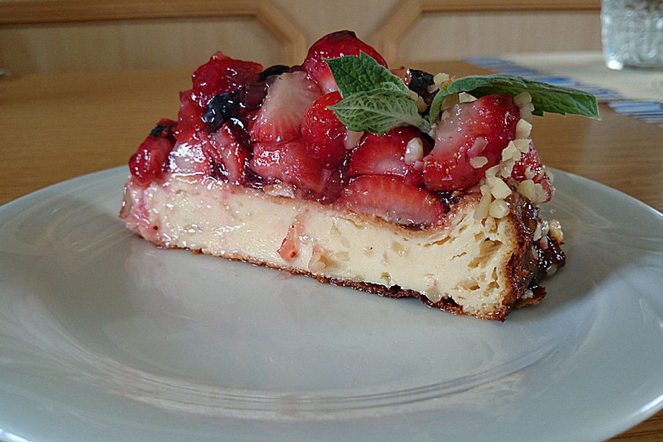 Käsekuchen mit Erdbeeren