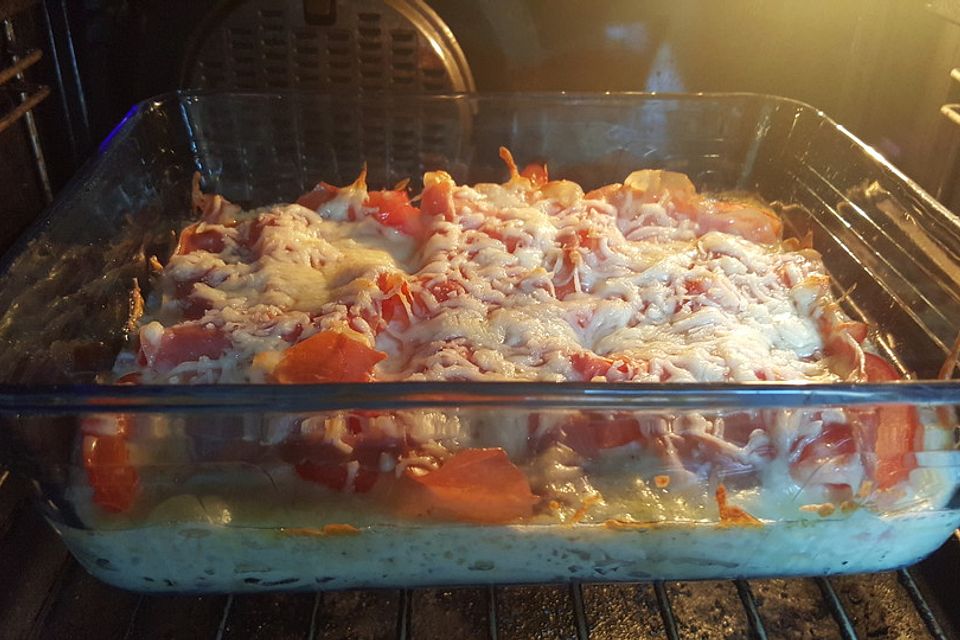 Spargelpizza ohne Boden