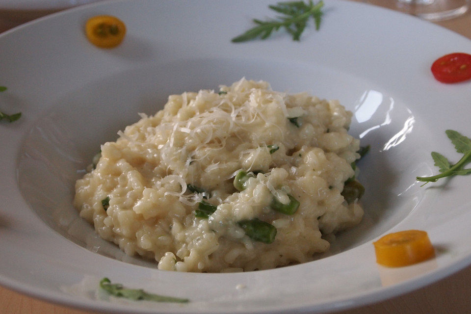 Risotto mit zweierlei Spargel