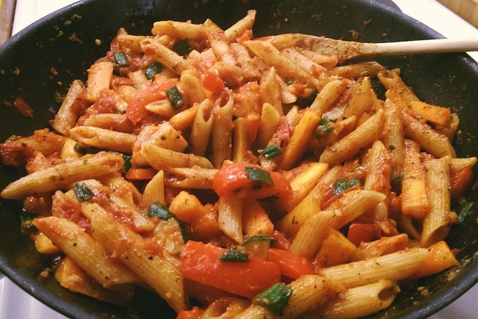 Penne Verdura dalla padella