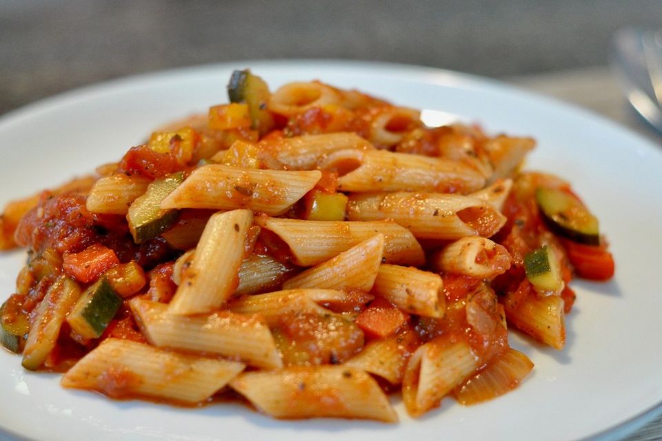 Penne Verdura dalla padella