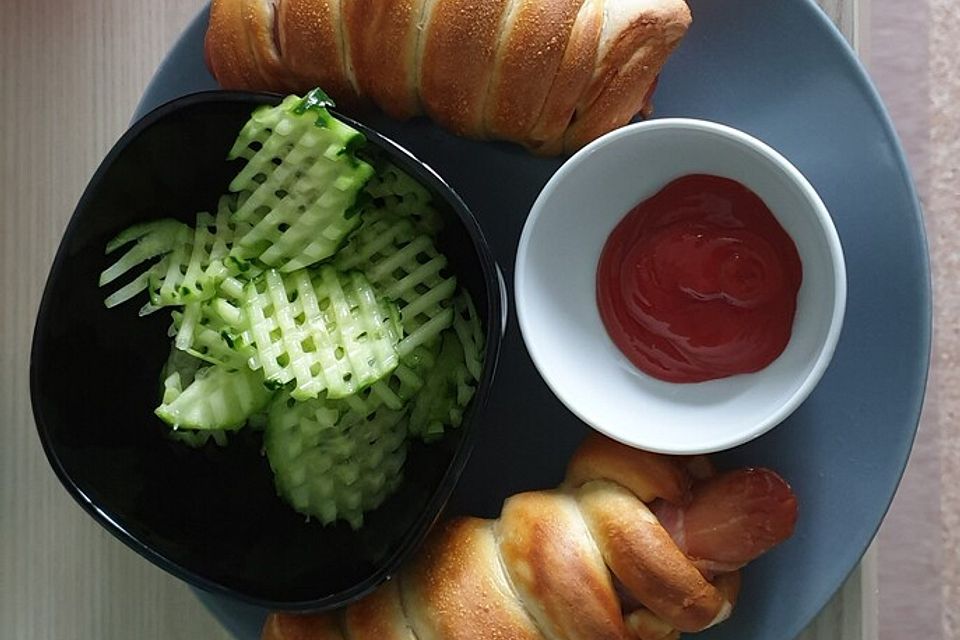 Cheese Pretzel Dogs