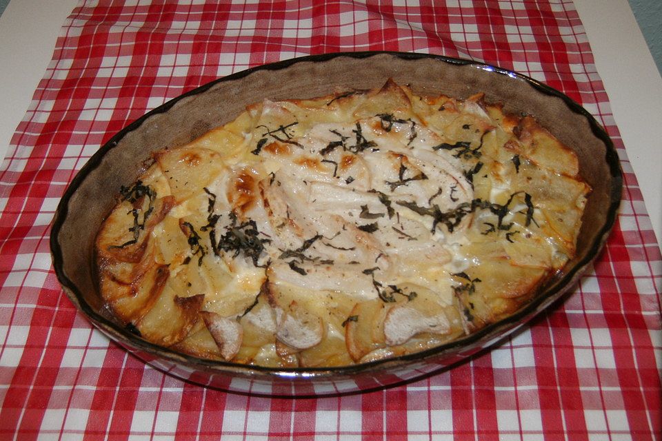 Kartoffel-Birnen-Gratin