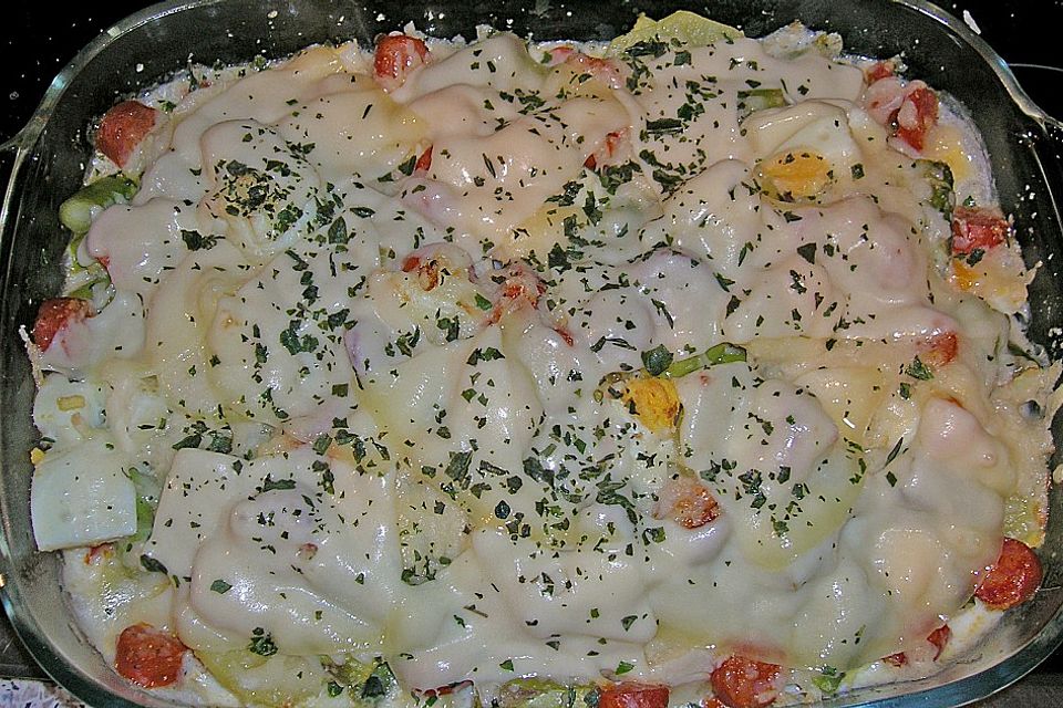 Spargelgratin