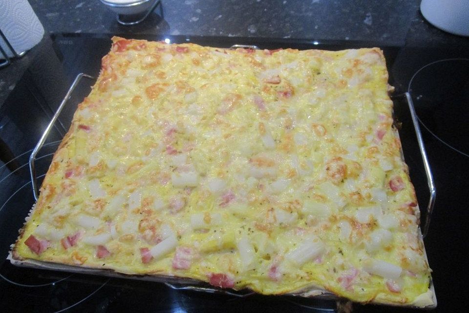 Spargel-Pizza