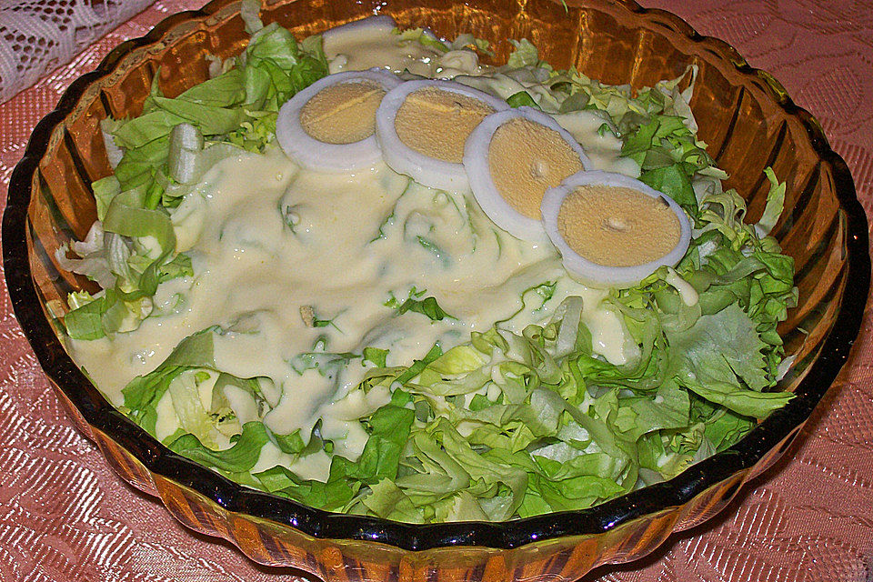 Feldsalat mit Meerrettich - Dressing