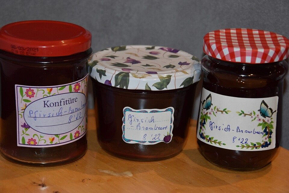 Pfirsich-Brombeer-Marmelade