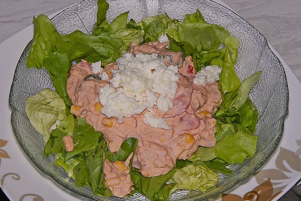 Chefsalat mit Hausdressing