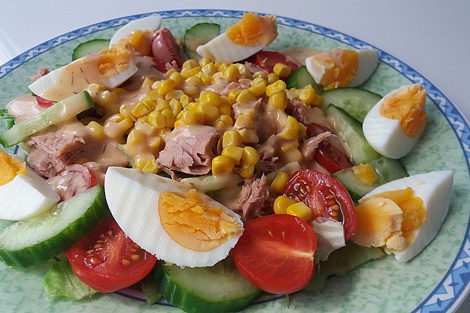 Chefsalat mit Hausdressing