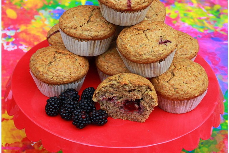 Bananen-Brombeer-Muffins