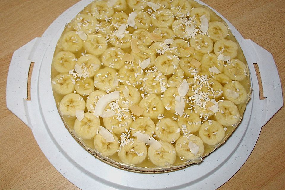 Saftige Bananen - Kokostorte