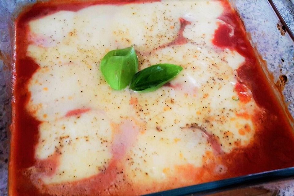 Zucchini-Mozzarella-Auflauf