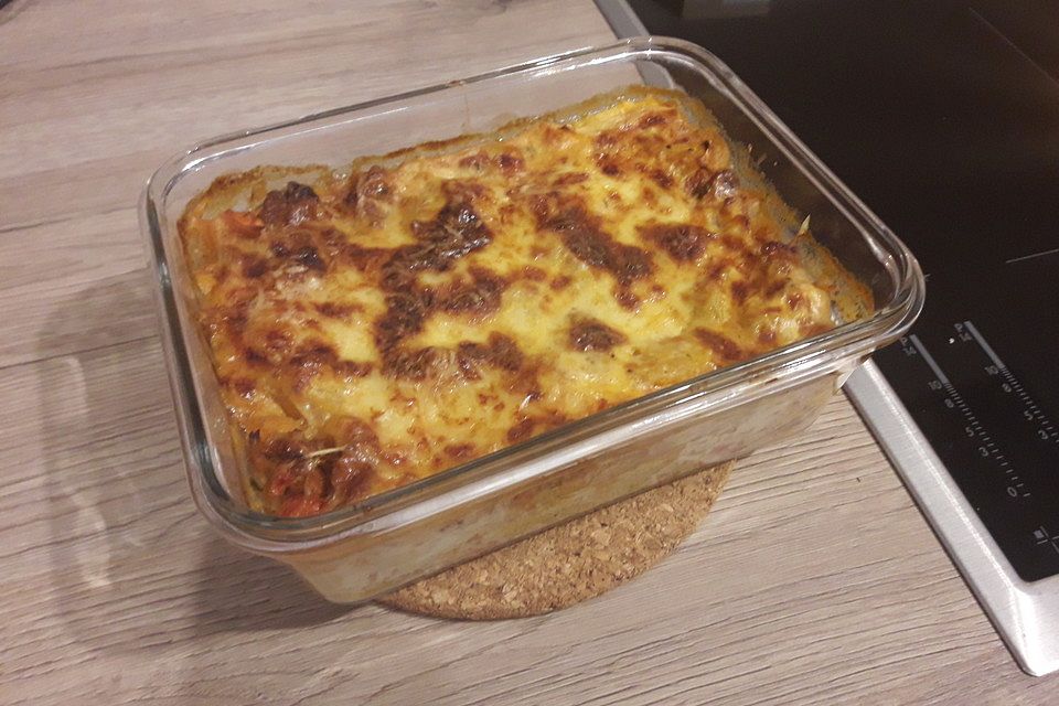 Kürbis-Hack-Lasagne