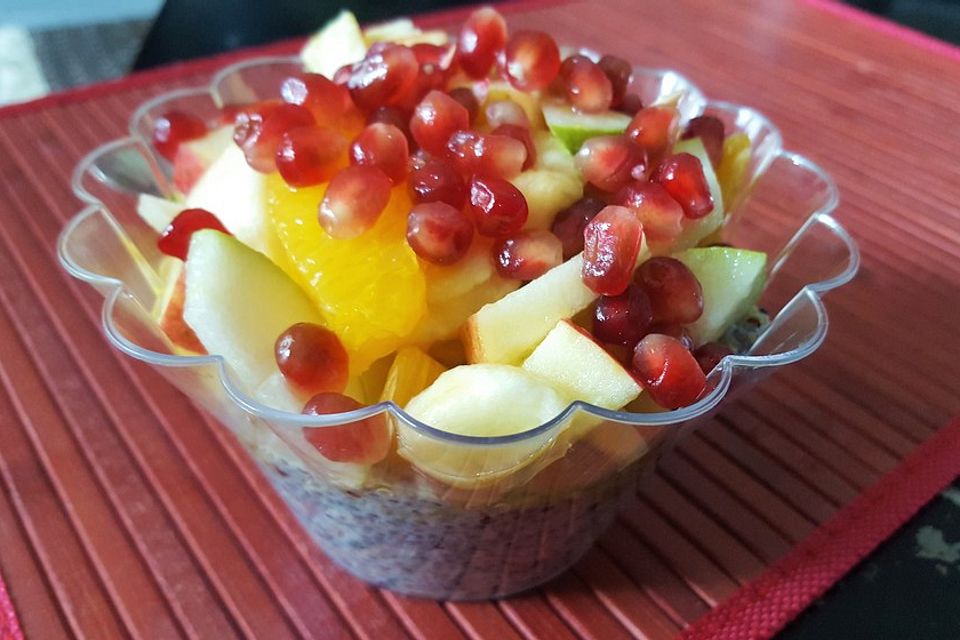 Chiapudding mit Beeren